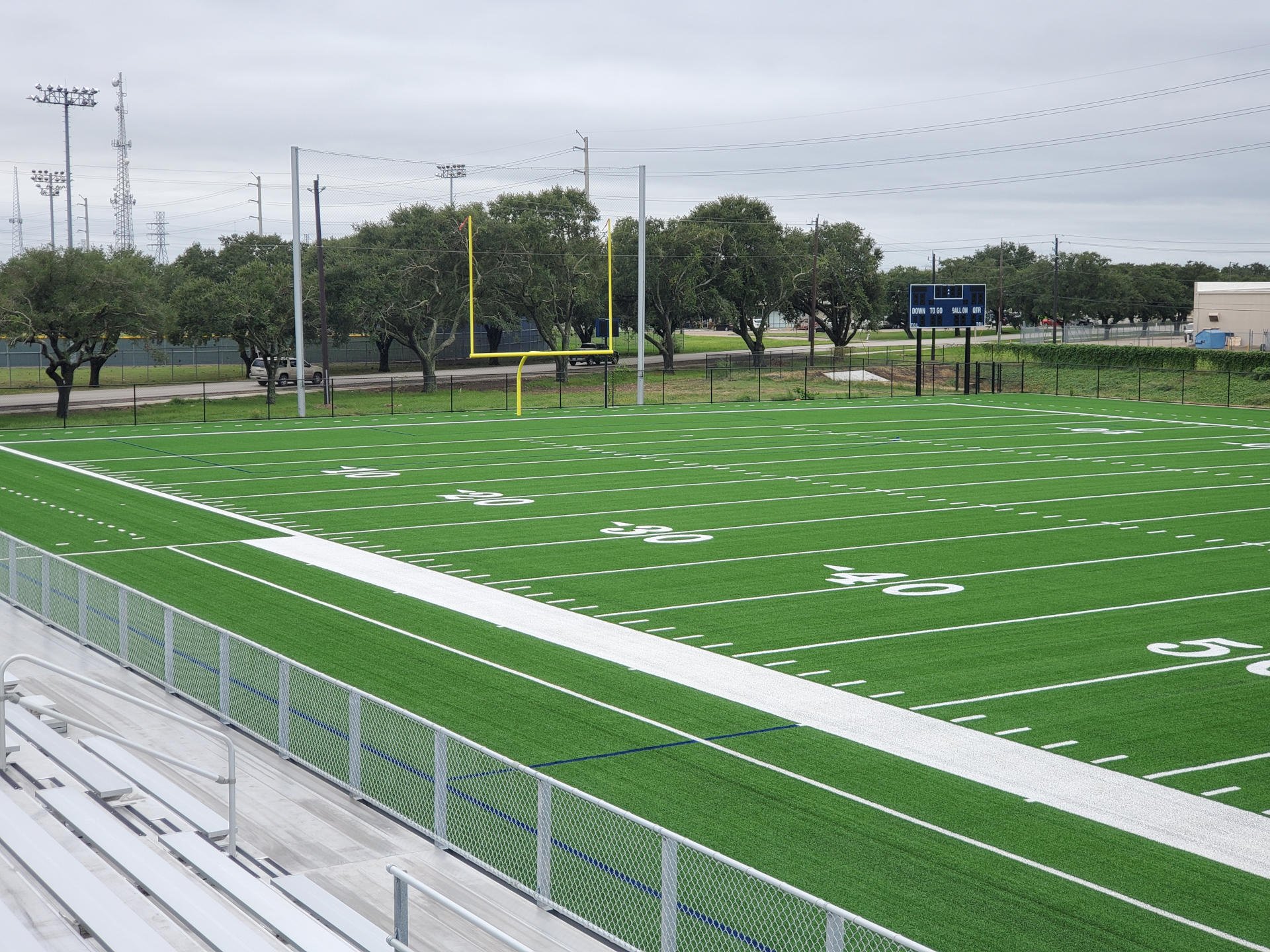 Lamar Consolidated ISD – High School & Junior High School Additions & RenovationsThe work at Lamar CISD High School included relocation and renovation of the administrative area with clinic and 13 classrooms, new LGI multipurpose space, 5 new practice room additions to the existing band hall, and band hall renovations.  A new student drop off drive was added to improve traffic flow during student drop off and pickup.  The scope of work at Lamar Junior High included a new choir/orchestra addition and renovation of existing choir offices and storage spaces.  Also included was the addition of 5 new outside air handling units that will provide fresh air into the existing junior high school building.  A new student drop off loop was added with canopy to assist in reducing traffic off Mustang Ave. during student drop off and pickup times.  The sports complex portion of this project consisted of a new 4,040 SF sub-varsity field house with synthetic turf football field, soccer field, bleachers, press box, and scoreboard.  A new 3,830 SF visitor field house was also constructed at Traylor Stadium to replace the existing which was demolished.Back to Portfolio